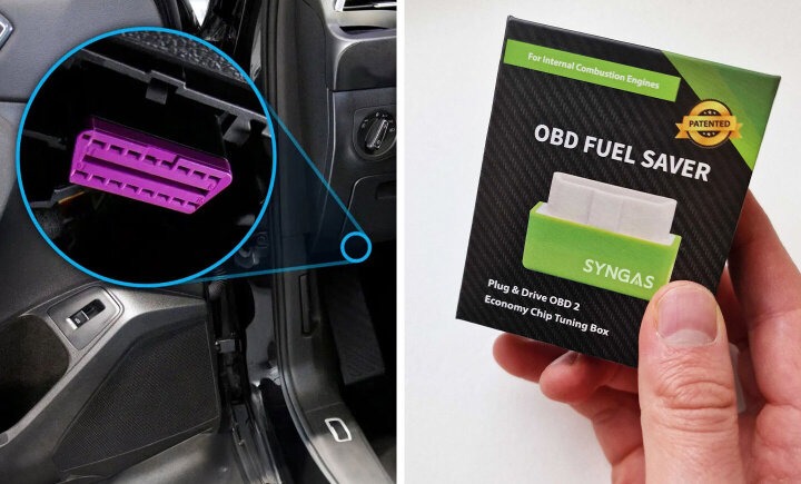 SynGas OBD Einbau am OBD2 Anschluss im Auto